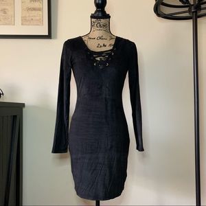 Guess Long Sleeves Lace up Dress Size S